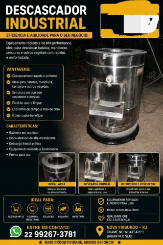 Vendo descascador industrial