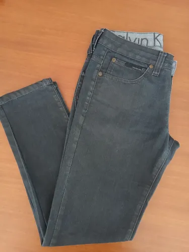 Calça Jeans Masculina CALVIN KLEIN Preto Resinado Tam.40