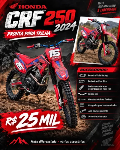 HONDA CRF 250 - ANO 2024 À VENDA