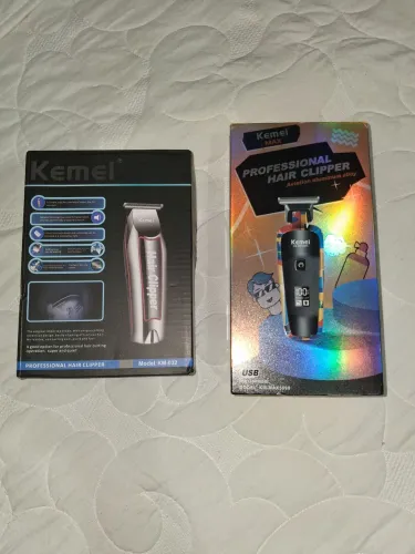 2 maquina para acabamento Kemei KM-032 KM MAX=5090 maquina de cabelo profissional rec/s.f