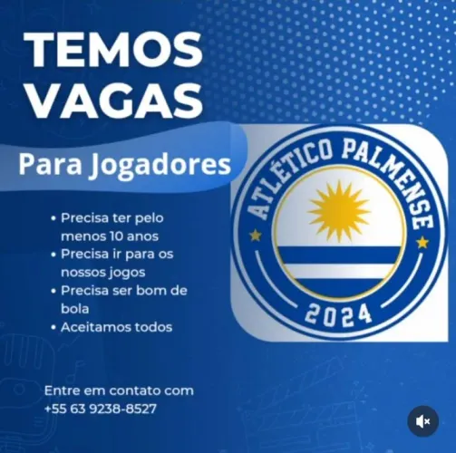 Vagas para jogadores de futebol 