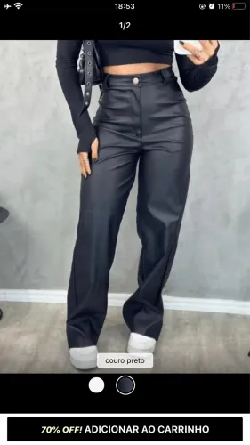 Calça couro fake