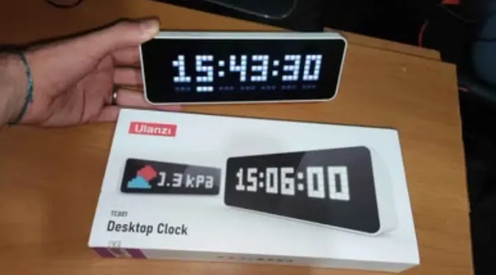 Relógio mostrador de inscritos YouTube controlador de mídia Ulanzi TC001 várias funções