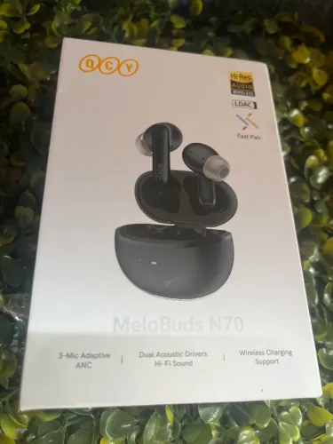 Título Fone Bluetooth QCY MeloBuds N70 Hi-Res ANC LDAC Original Novo
