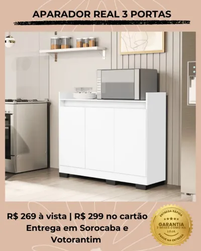 Aparador Buffet Real 3 portas PRONTA ENTREGA 