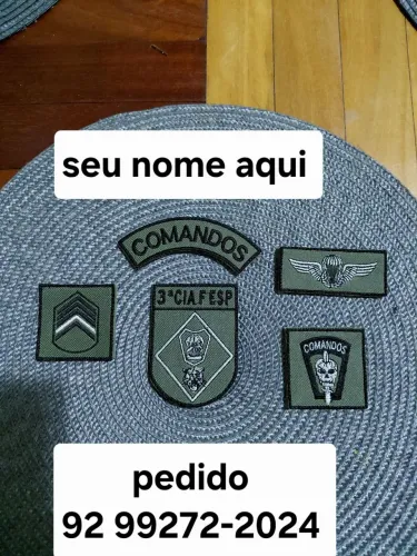 Kit promocional 8 distintivo bordado baixar visibilidade 