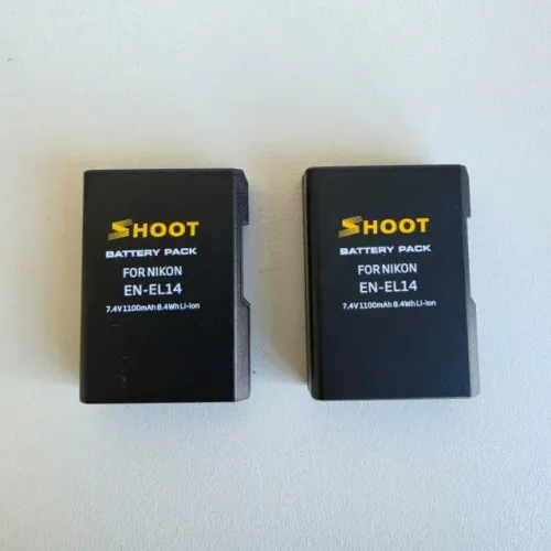 Kit com duas baterias para Nikon EN-EL14 - 1100mAh