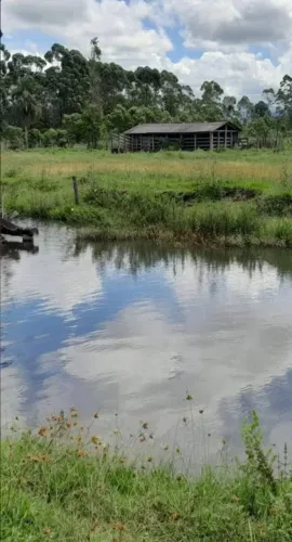 Sitio com açude e galpão