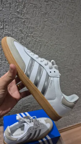 tênis adidas samba og branco prata tamanho 36