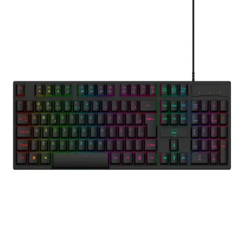 Teclado Gamer Dazz GTE1000 Rainbow, Anti Ghosting, ABNT2, USB, Preto