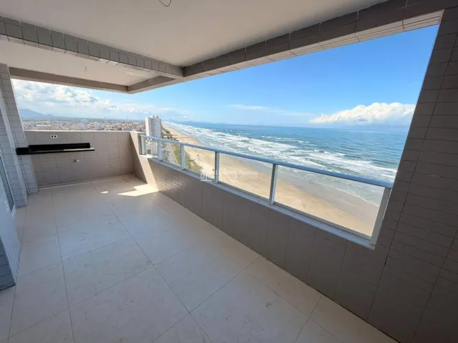 Frente Mar !!! Entrada R$ 124 Mil - 3 Dormts 1 Suíte Varanda Gourmet, Opções de 1 Ou 2 Vag