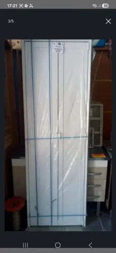 Porta Camarão alumínio branco lambril 2,10x70 nova