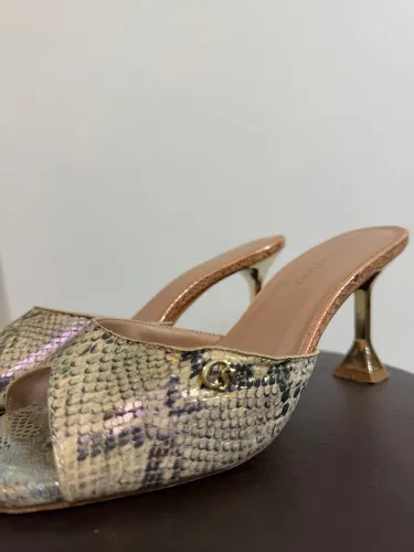 tamanco mule carmen steffens animal print 37