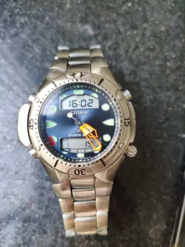 Relógio Citizen Aqualand Jp 1060 Azul Petróleo 