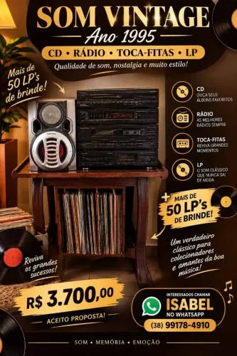 SOM COM VINIL E TOCA FITA