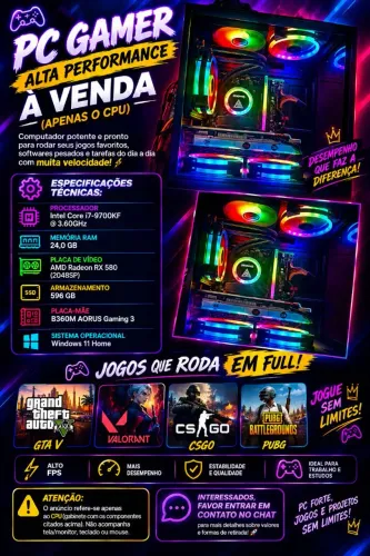 Pc gamer top para jogos.