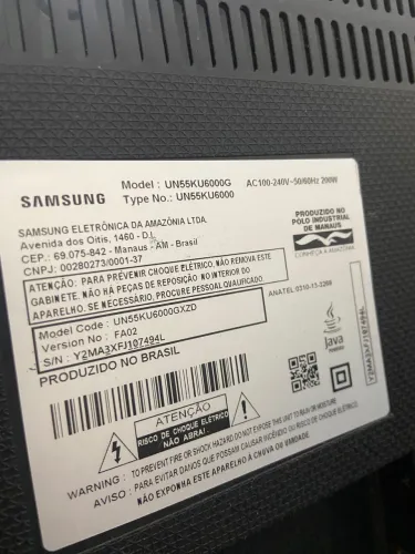 TV samsung smart 55" com mancha na tela