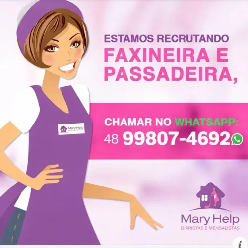 Florianópolis - Faxineiras, Cozinheiras e Passadeiras