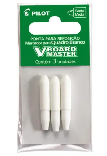Kit Com 3 Pontas de Reposição Marcador de Quadro Branco PILOT Bord-Master 