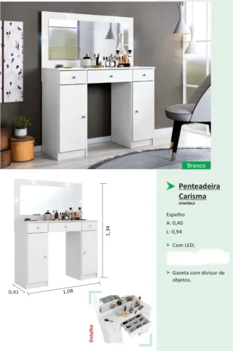 Penteadeira Carisma - Promoção