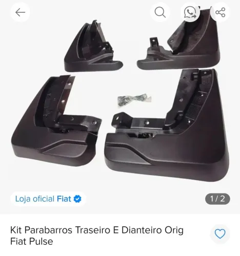 Kit Parabarros Traseiro E Dianteiro Orig Fiat Pulse