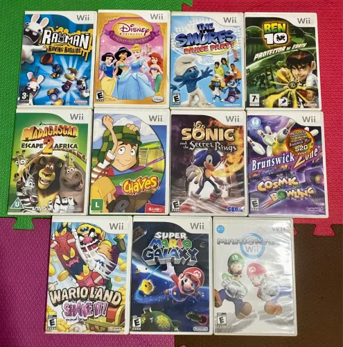 Jogos Originais Nintendo Wii/Wii U Infantis Mídia Física Funcionando perfeitamente