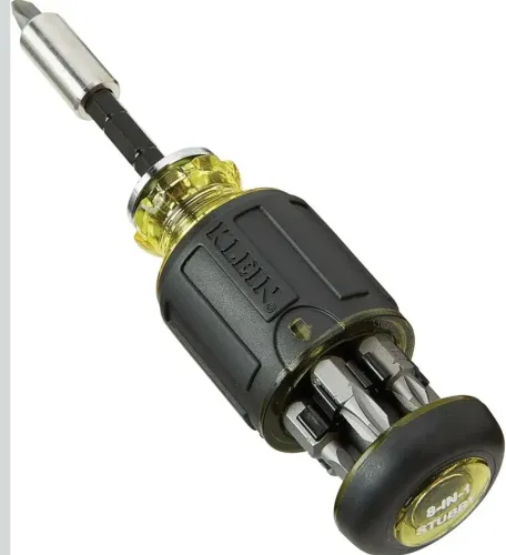 Klein Tools - Chave de Fenda Stubby Klein Tools 32308 - 8 em 1- multi bits. Novo.
