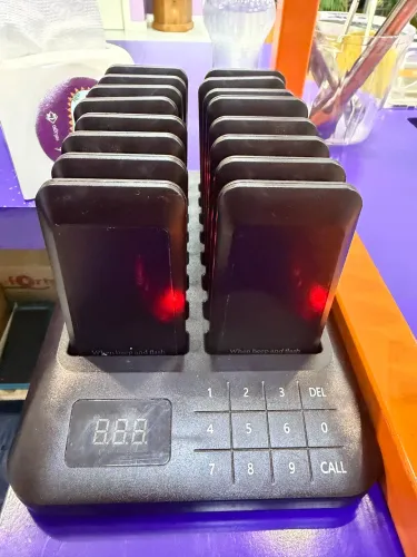 Painel Senha - 433MHz Preto Modelo 16 Pagers