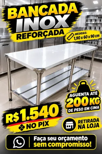 Mesa reforçada para peso 