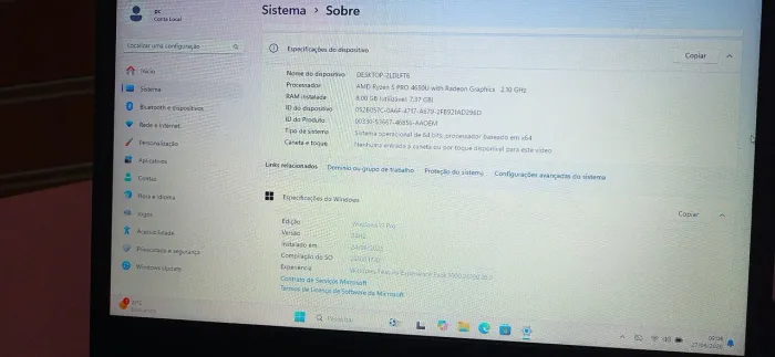Notebook Lenovo (rysen 5)