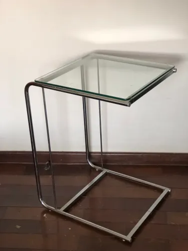 Mesa Lateral Inox e Vidro