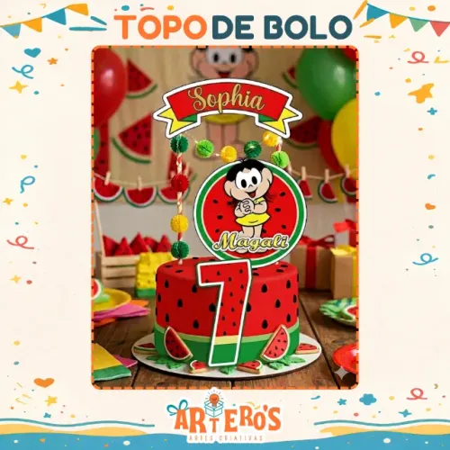 Topo de Bolo Magali
