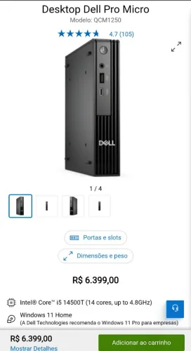 MICRO COMPUTADOR DELL PRO COMPLETO 