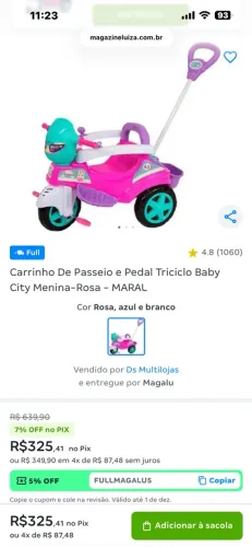 Vendo triciclo infantil