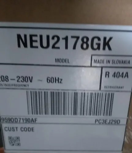 Compressor Embraco 1hp r404a 220v