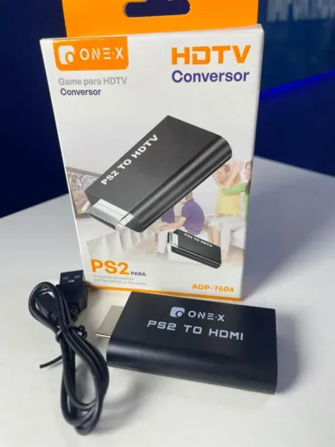 Conversor PS2 para HDTV ONE-X ADP-7604 - Liga o PlayStation 2 na TV por HDMI (Novo)