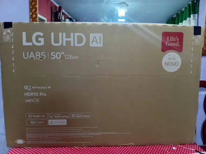SMART TV LG 50 4K NOVA. NA CAIXA NUNCA USADA
