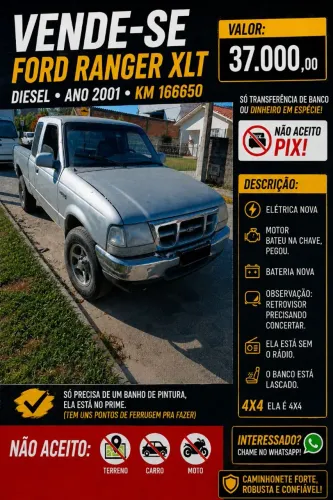 Ford Ranger XLT 2.5 4X4 CD Diesel 2001
