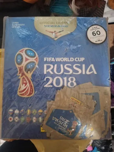 Álbum da copa do mundo Rússia 2018 capa dura + 60 figurinhas lacradas 