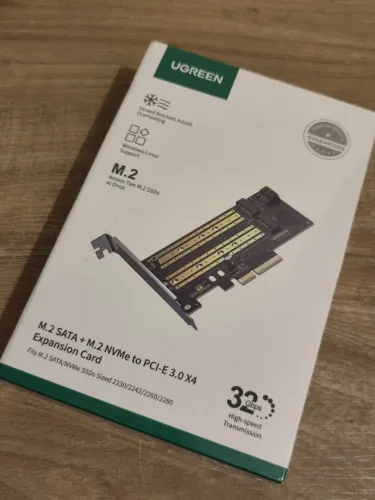 Adaptador M.2 NVMe e SATA Para PCI Express 3.0 Ugreen