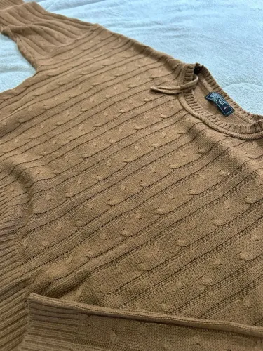 Tricot marrom cropped oversized