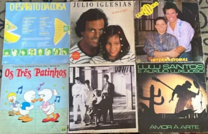 6 discos de vinil aleatorios
