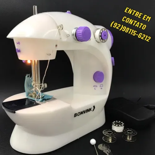Mini Maquina de Costura com Pedal - Entrega Rápida