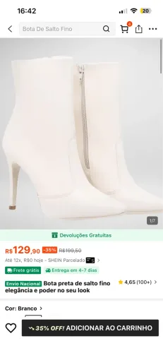 Bota de salto fino