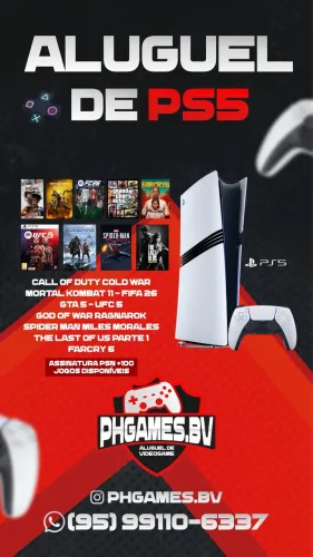Aluguel de videogame PS4, PS5 Xbox series S e X