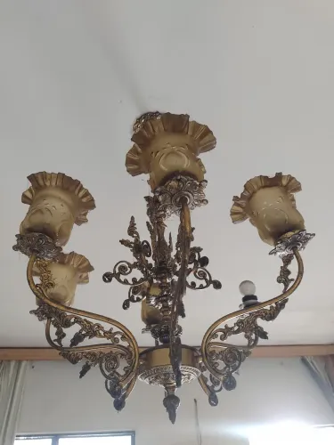 Lustre em bronze 5 pontas