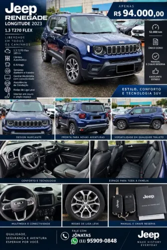 Jeep Renegade Long. T270 1.3 TB 4X2 Flex Aut. 2023