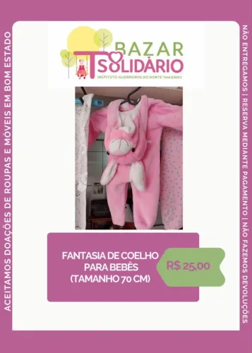Fantasia para bebê Coelho