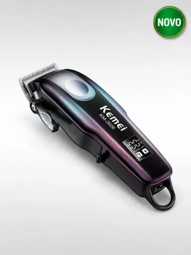 Kemei KM-2606 Máquina Profissional de Corte com 4 Pentes e Display