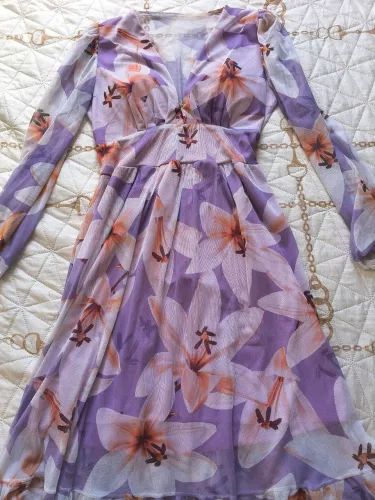 Vestido Longo com Tule